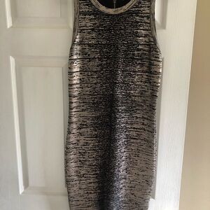 Michael Kors silver and black bodycon dress size 4